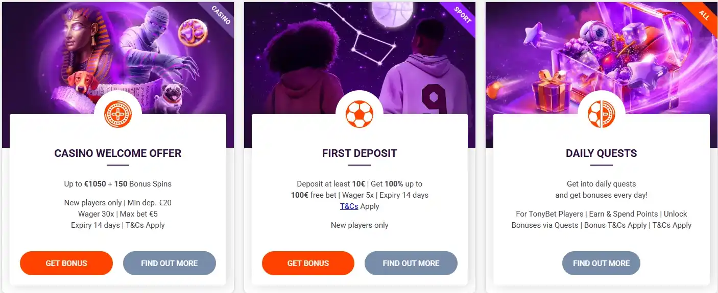 TonyBet casino review section 6